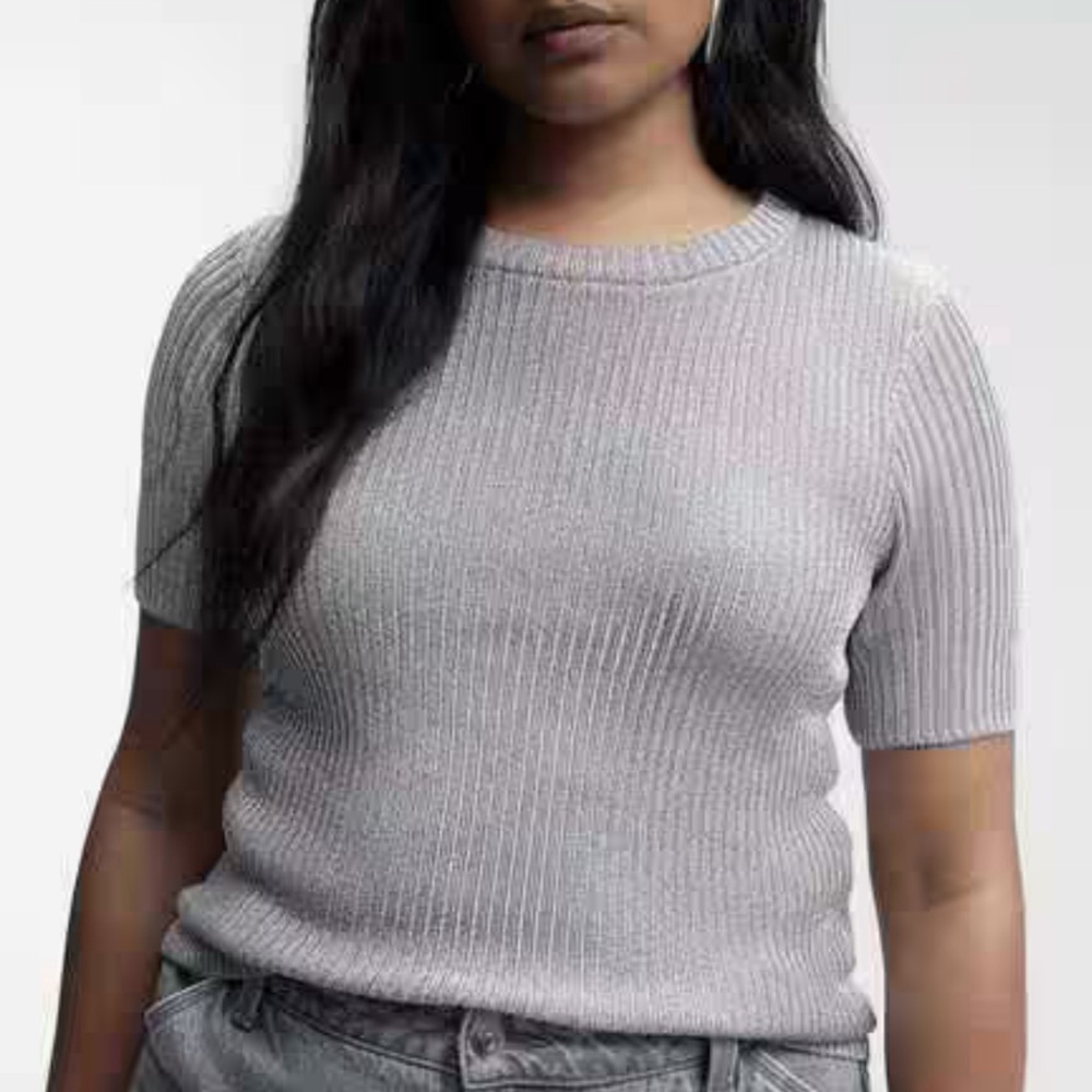 H&M Metallic Rib Knit Top - Picture 4 of 13